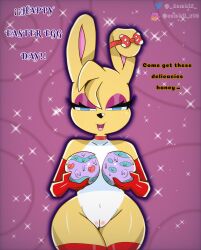 1girls 2022 anthro breasts easter easter_egg female female_only furry furry_female furry_only nude nude_female painted_breasts rabbit rabbit_girl sambiix tagme youn_(sambiix)