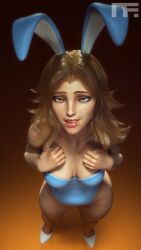 3d babe blonde_hair bunny_ears female fit invisible_woman marvel marvel_rivals neonfantasia sue_storm