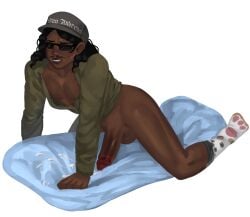 afro big_penis black_body black_penis cum gangster lance_wilson male_masturbation male_only not_ai_generated pillow pillow_bite pillow_masturbation pillow_sex