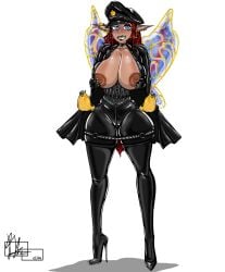 big_areolas big_breasts big_nipples dae latex latex_bodysuit latex_clothing nipple_piercing pixie tiny_pixie_dae tinypixiedae