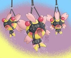 2025 ahe_gao arms_tied belt_bondage belt_buckle blindfold bodily_fluids bondage bondage_gear bound buckle captured cherrim digital_drawing_(artwork) digital_media_(artwork) ejaculation elemental_creature female feral flora_fauna forced forced_orgasm generation_4_pokemon genital_fluids group harness hi_res leather leather_harness looking_pleasured nintendo on_model open_mouth orgasm penetration plant pokemon pokemon_(species) pricklypastor_(artist) restraints saliva sex_toy sex_toy_in_vagina sex_toy_insertion shaking signature struggling sunshine_form_cherrim suspension suspension_bondage sweat tears tongue tongue_out trembling trio vaginal_fluids vaginal_penetration vaginal_squirting vibrator vibrator_in_vagina