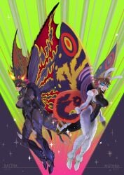2girls battra big_ass big_breasts godzilla_(series) huge_breasts moth_wings mothra mothra_(series) urasatos
