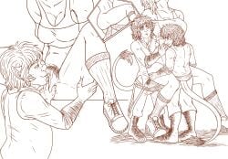 1girls 2d anal anal_sex anon anonymous_female bisexual_male cajuzinho02 clitoral_stimulation cunnilingus dominant_male double_penetration female female_pubic_hair forced frodo_baggins hobbit hobbit_(lotr) human_female interspecies lord_of_the_rings mmf_threesome pubic_hair pussy samwise_gamario_gamgee size_difference sketch smaller_male submissive_female vaginal_penetration vaginal_sex y/n