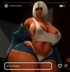 final_fantasy final_fantasy_xiv garlean gpose(ffxiv) gpose_(ffxiv) huge_ass huge_breasts hyur kallitheshort midlander solaris_caelum tagme white_hair