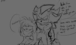 amy_rose dialogue female furry grylust hand_covering_mouth looking_pleasured male missionary_position sega shadow_the_hedgehog sketch sonic_(series) submissive_female