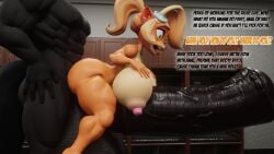 big_breasts big_penis breasts coco_bandicoot crash_(series) huge_breasts huge_cock novaparadox1337 penis thick_thighs wide_hips