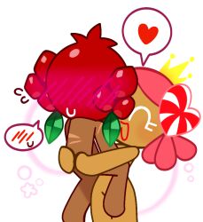 <3 /// 2girls cookie_run cookie_run_kingdom lesbian lesbians naked_female pomegranate_cookie princess_cookie text_bubble wholesome_yuri yuri