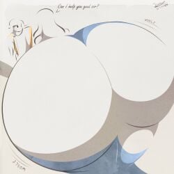 1boy 1girls ass ass_body ass_focus ass_jiggle big_ass bottom_heavy colossal_ass enormous_ass fat_ass female female_focus giant_ass gigantic_ass huge_ass huge_hips hyper hyper_ass hyper_hips jiggle large_ass larger_female male massive_ass massive_hips motion_lines onomatopoeia round_ass selaiki size_difference smaller_male sparks_spectrum taller_girl thick_ass thick_thighs wide_hips wobble wobbling_ass