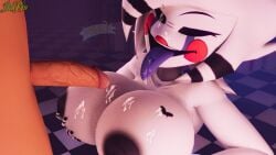 3d big_breasts cum cum_in_mouth cum_on_face cumshot dolfix five_nights_at_freddy's fnaf marie_(cally3d) marionette_(fnaf) masturbating puppet_(fnaf)