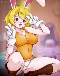 1girls blonde_hair breasts bunny_ears carrot_(one_piece) female female_only jrpuls3 one_piece rabbit_humanoid