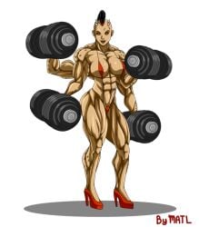 abs biceps breasts female matl mortal_kombat muscles muscular muscular_arms muscular_female muscular_legs muscular_thighs pecs sheeva weights