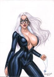 1girls 2024 big_breasts black_cat_(marvel) blue_eyes bodysuit breasts bursting_breasts diamond digital_drawing_(artwork) drawing eduardo_copati felicia_hardy female female_only hips hourglass_figure jewelry long_hair marvel marvel_comics mask masked masked_female mature mature_female necklace open_bodysuit open_clothes red_lipstick seductive seductive_look skin_tight spider-man_(series) superheroine thick thick_thighs tight_clothes tight_clothing voluptuous voluptuous_female waist white_fur white_hair zipper_down zipper_pull_tab