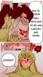 2boys ahe_gao argentina_(countryhumans) brazil_(countryhumans) comic comic_page countryhumans couple fingering fingering_partner gay kinky_naty male married_couple