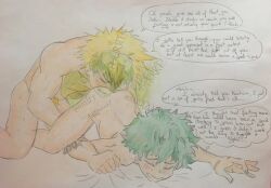 2boys accidental_fart apologazing ass bakudeku blonde_hair blonde_pubic_hair boku_no_hero_academia completeley_nude curly_hair fart farting_in_face freckles frizzy_hair green_hair izuku_midoriya katsuki_bakugou male_focus male_only male_pubic_hair my_hero_academia nude pubic_hair scar shounen_jump shueisha spiky_hair teen teen_boy teenage teenage_boy teenager yaoi