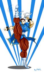 1girls abs biceps breasts chun-li female female_only human matl muscles muscular muscular_arms muscular_female muscular_legs muscular_thighs pecs solo street_fighter