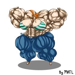 abs biceps breasts female female_only hair hyper hyper_muscles long_hair matl muscles muscular muscular_arms muscular_female muscular_legs muscular_thighs nami nami_(one_piece) one_piece orange_hair pecs post-timeskip