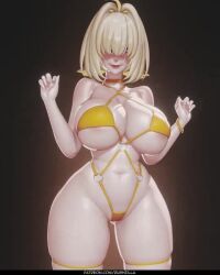 1girls 3d 4:5 animated bikini bimbo blonde_hair breasts elegg_(nikke) female goddess_of_victory:_nikke hair_over_eyes large_breasts light-skinned_female light_skin mp4 no_sound rushzilla short_hair short_loop short_playtime shorter_than_30_seconds solo tagme vertical_video video