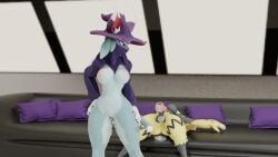 3d_(artwork) anthro bodily_fluids cum cum_drip cum_in_pussy cum_inside cum_on_penis digital_media_(artwork) dripping duo female generation_7_pokemon genital_fluids genitals hi_res katress katress_(furromantic) legendary_pokemon lust3d male male/female nintendo pal_(species) palphilia palworld penis pocketpair pokemon pokemon_(species) pokephilia zeraora