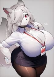 :3 anthro ass big_breasts breasts female female_only furry huge_breasts puri3301 smile solo thick_thighs voluptuous wide_hips