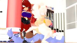 1boy 1girls 2futas 3d anal anal_sex animated anthro balls_touching bapphy_(notsovioletsfm) barefoot chloe_(diag34k) feet female femboy furry futa_on_futa futanari lok_(character) male mona_the_mouse mp4 no_sound penetration silvertilver soles sonic_(series) tagme tilver_(character) toes video