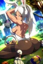 1girls ass ass_focus back back_view bare_arms bare_shoulders big_ass big_breasts big_butt bunny_ears bunny_girl bunny_tail bunnysuit clothed clothing color dark-skinned_female dark_skin feet felox08 female female_focus female_only fit_female hi_res large_breasts long_hair looking_at_viewer miruko muscles muscular muscular_back muscular_female my_hero_academia pantyhose red_eyes rumi_usagiyama solo solo_female superheroine tagme thick_thighs white_hair