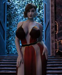 1girls 3d abs alcina_dimitrescu alternate_version_available ass big_ass big_breasts breasts capcom cleavage dress entitledgoose female female_only fit fit_female mature_female milf muscular muscular_female pale-skinned_female pale_skin resident_evil resident_evil_8:_village solo solo_focus straight_hair tagme thick_thighs wide_hips