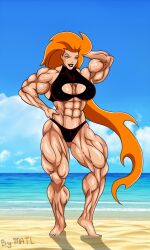 1girls abs biceps breasts claire_selton dc dc_comics dcau female female_only matl muscle_girl muscles muscular muscular_arms muscular_female muscular_legs muscular_thighs pecs solo solo_female superman:_the_animated_series superman_(series) volcana_(dc)