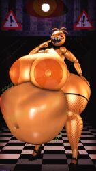 1girls 3d 3d_(artwork) android_girl animatronic digestion female female_only five_nights_at_freddy's five_nights_at_freddy's_2 huge_ass huge_belly huge_breasts huge_thighs mega2109 sharp_teeth struggling_prey tagme toy_chica_(cyanu) toy_chica_(fnaf) vore vore_belly yellow_skin