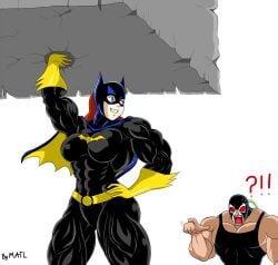 abs athletic athletic_female bane barbara_gordon batgirl batman:_the_animated_series batman_(series) biceps breasts dc_comics dcau female hyper_muscles matl muscles muscular muscular_arms muscular_female muscular_legs muscular_thighs pecs