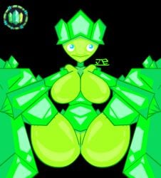 breasts crystal green_crystal jeeode jeeode_simp monster_girl my_singing_monsters showing_pussy spread_legs