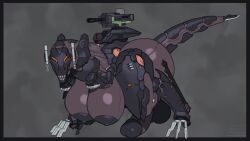 areola ass balls big_areola big_balls big_breasts big_butt big_penis biped borisalien breasts butt_from_the_front digitigrade dinosaur dromaeosaurid erection feral genitals gun hi_res huge_areola huge_balls huge_breasts huge_butt huge_cock intersex knife konami looking_at_viewer machine metal_gear metal_gear_rising:_revengeance nipples penis platinumgames ranged_weapon raptor_(metal_gear) reptile robot scalie simple_background solo tail theropod thick_thighs weapon weapon_tail