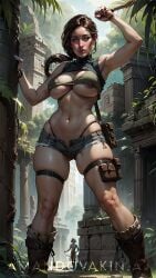 ai_generated amandovakin interracial jungle lara_croft perfect_body tomb_raider