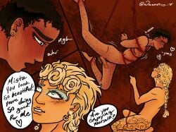 2boys black_hair blonde_hair gay giorno_giovanna guido_mista jojo's_bizarre_adventure male male/male male_only nude nude_male penis pubic_hair vento_aureo waspsting__18 yaoi