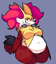big_breasts breasts chubby delphox pokemon spr1ngh3ll thick_thighs wide_hips