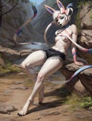 1girls ai_generated anthro anthro_only breasts collar erect_nipples female female_only furry furry_only looking_at_viewer nintendo pokemon pokemon_(species) scorpianpp self_upload solo solo_female solo_focus stable_diffusion sylveon