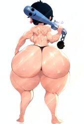 1girls back_view bibi_(brawl_stars) brawl_stars female female_only huge_ass hyper_ass muscular_female senior_garabato solo solo_female