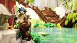 3d blizzard_entertainment kingofdracthyr naked naked_female outdoors outside pandaren pandaren_female tagme warcraft world_of_warcraft