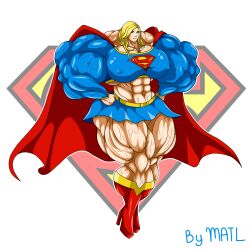 abs biceps blonde_hair breasts dc_comics female hair long_hair matl muscles muscular muscular_arms muscular_female muscular_legs muscular_thighs pecs supergirl