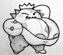 areola_slip areolae cacnea cactus clothed giant_breasts hyper_breasts paper_drawing pencil_(artwork) plant plant_girl pokemon pokemon_(species) slimey_art