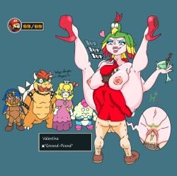 1up 69_(number) bowser cum duo_focus exhibitionism female geno_(mario) jfirexxx male mallow_(mario) mario mario_(series) nintendo princess_peach queen_valentina sex super_mario_rpg tagme villainess