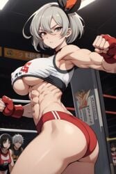 1girls abs ai_generated ass ass bare_arms bare_legs bare_shoulders bare_thighs bea_(pokemon) big_ass big_breasts big_butt clothed clothing color female female_focus female_only fit_female game_freak gigiti grey_eyes grey_hair gym_leader hi_res large_breasts light-skinned_female light_skin looking_at_viewer muscles muscular muscular_arms muscular_back muscular_female muscular_legs muscular_thighs nintendo pokemon pokemon_ss pokemon_trainer short_hair solo solo_female tagme thick_thighs