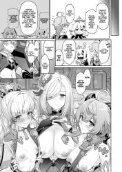 aether_(genshin_impact) anime cryo cryogenic_dreamer ganyu_(genshin_impact) genshin_impact kamisato_ayaka manga shenhe_(genshin_impact) upa24 upanishi waifu