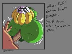 anal anal_sex big_ass big_butt big_penis deltashake dialogue flowey_the_flower flowey_with_nothing_else_but_a_massive_ass gay human male male_only penis penis_in_ass plant sex tagme text undertale undertale_(series)