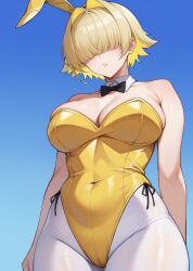 ai_generated big_breasts blonde_hair bunnysuit elegg_(nikke) goddess_of_victory:_nikke kawaii_waifus patreon short_hair