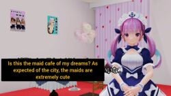 1boy 1girls balloons bedroom_eyes breasts cum cum_in_mouth cum_on_breasts cum_on_face cumshot fellatio forced forced_oral licking_breast maid maid_outfit minato_aqua tagme titjob tits_out twintails video