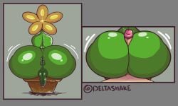 2boys big_ass big_butt buttjob deltashake flower flowey_the_flower flowey_with_nothing_else_but_a_massive_ass human male male_only plant tagme undertale undertale_(series)