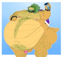 anthro ass balls beverage bhm big_butt biped bubble_tea fur genitals ghgbn glans hairy hi_res humanoid_genitalia humanoid_penis koopa male male_anthro mario_(series) moobs morbidly_obese morbidly_obese_anthro morbidly_obese_male nintendo nipples nova_(supernova2300) nude obese obese_anthro obese_male overweight overweight_anthro overweight_male penis scalie simple_background smile solo ssbhm ussbhm