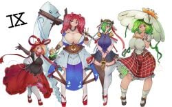 eiki_shiki greenm kazami_yuuka komachi_onozuka medicine_melancholy onozuka_komachi shiki_eiki touhou yuka_kazami yuuka_kazami