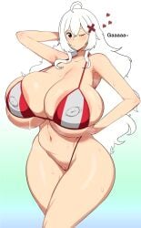 1female 1girls absurdres armpits belly belly_button big_breasts bikini bikini_top breasts busty cham22 darkraimola_girlfriend erect_nipples erect_nipples_under_clothes erispheria female female_only goddess hair_ornament hispanic_virtual_youtuber hourglass_figure huge_breasts light-skinned_female lo_que_darkraimola_se_perdio_por_huevon long_hair massive_breasts peru peruvian_flag_bikini pussy que_bien_come_darkraimola red_eyes simple_background sweat sweaty thick_thighs twitch vagina virtual_youtuber voluptuous voluptuous_female vtuber white_hair wide_hips youtube youtube_hispanic