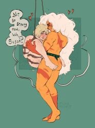 adventure_time bdsm_harness bondage cartoon_network domme flushednoodles gem_(species) jasper_(steven_universe) lesbian_domination lesbian_sex muscular muscular_female steven_universe strap-on strong_woman susan_strong